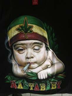 RASTA ZONE!!!RASTA BABY T-SHIRT!!! LARGE (L)